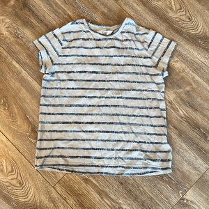 Blue striped Athleta girl size 12 shirt